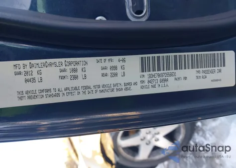 2007 Dodge Caliber R/T z USA, uszkodzony, nr VIN 1B3HE78K87D556631